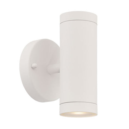White Two Light Can Shape Wall Sconce