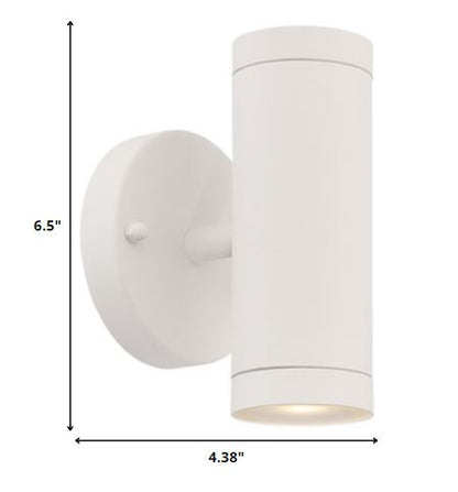 White Two Light Can Shape Wall Sconce