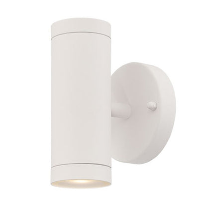 White Two Light Can Shape Wall Sconce
