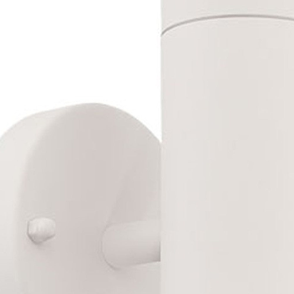 White Two Light Can Shape Wall Sconce