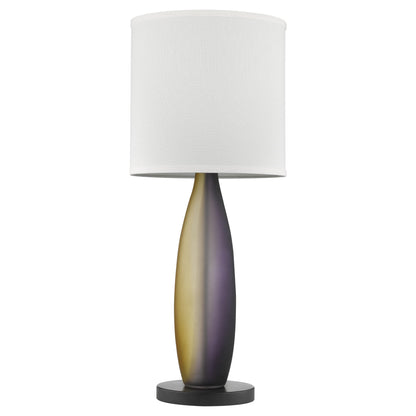 Ebony Lacquer Solid Wood Standard Table Lamp w/ Shade