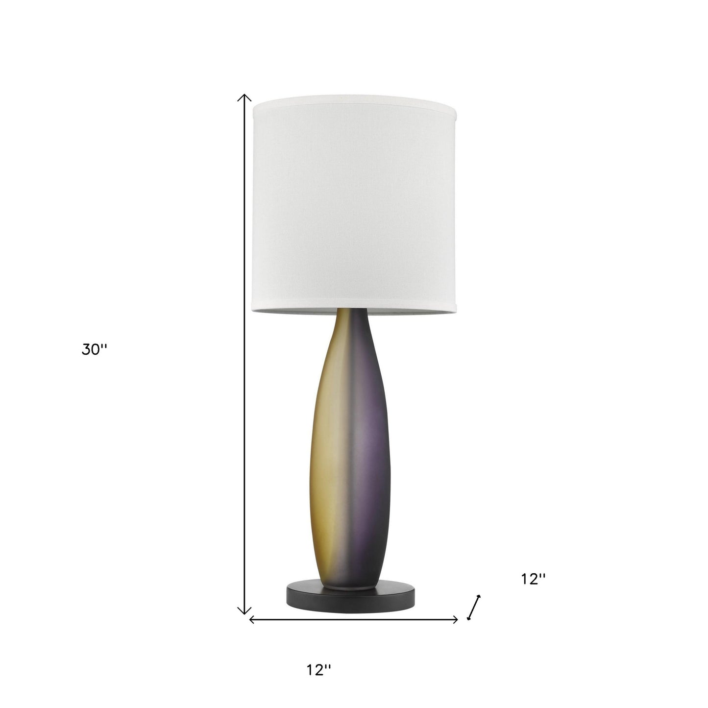 Ebony Lacquer Solid Wood Standard Table Lamp w/ Shade