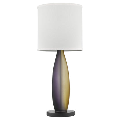 Ebony Lacquer Solid Wood Standard Table Lamp w/ Shade