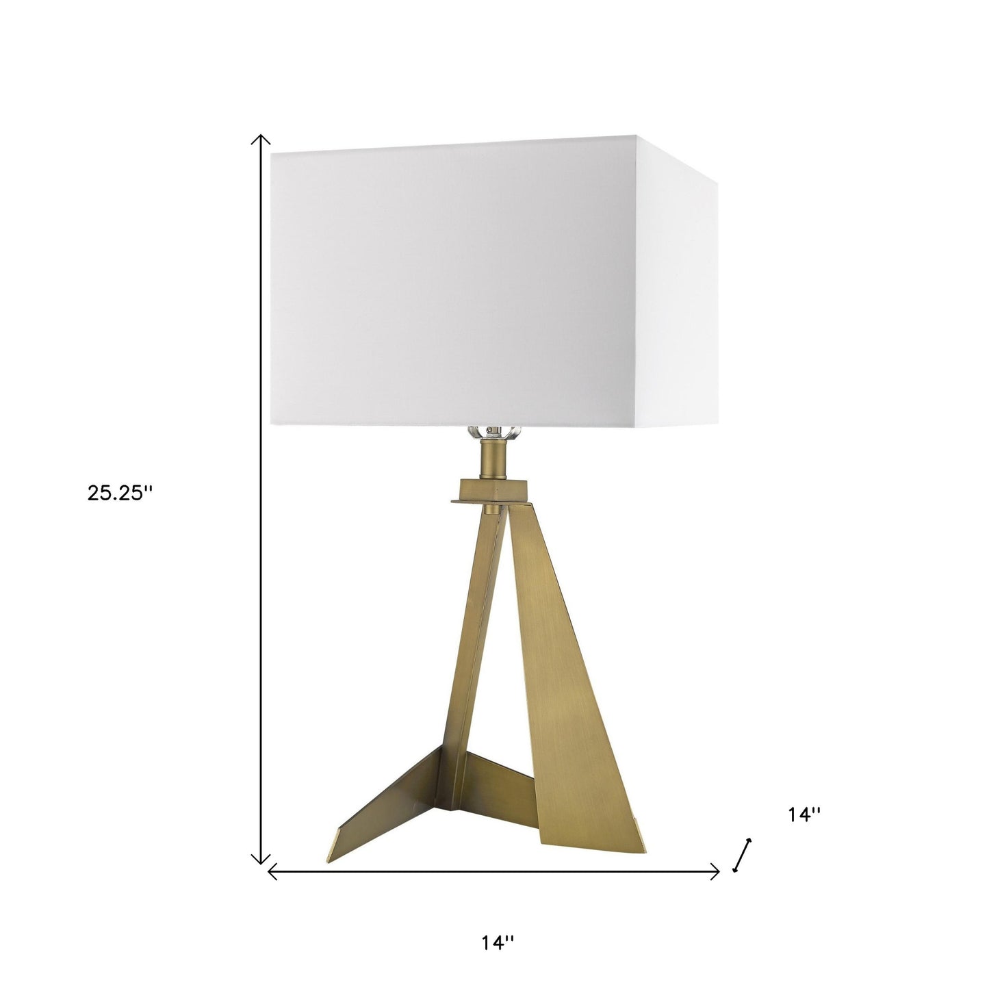 Brass Table Lamp w/ Shade