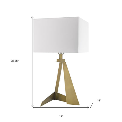 Brass Table Lamp w/ Shade