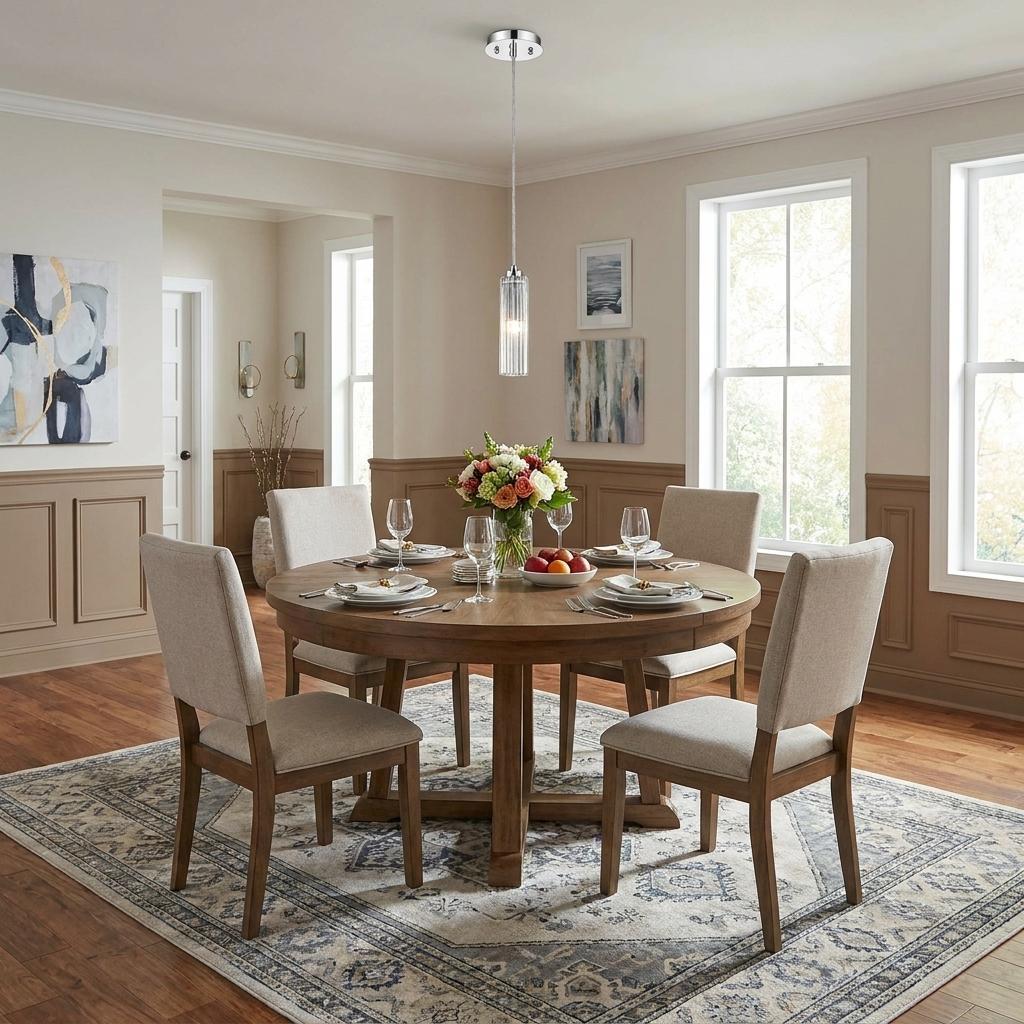 Solo 1-Light Chrome Pendant w/ Multi-Faceted Crystal Shade