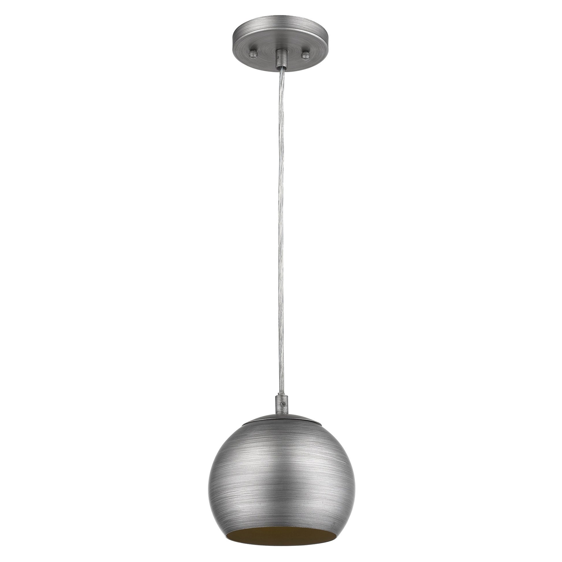 Light Gray & Gold Hanging Dome Light