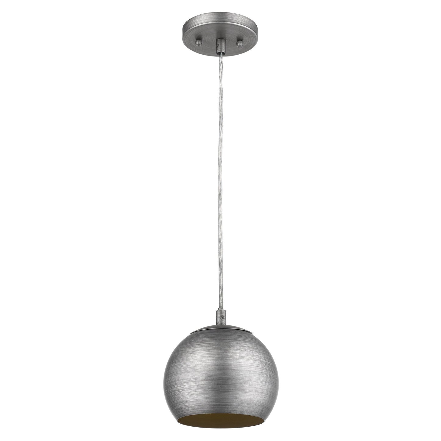 Light Gray & Gold Hanging Dome Light