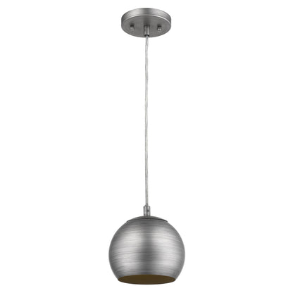 Light Gray & Gold Hanging Dome Light