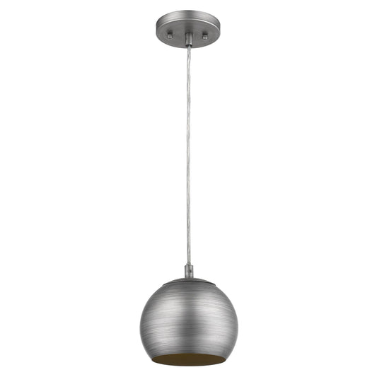 Light Gray & Gold Hanging Dome Light