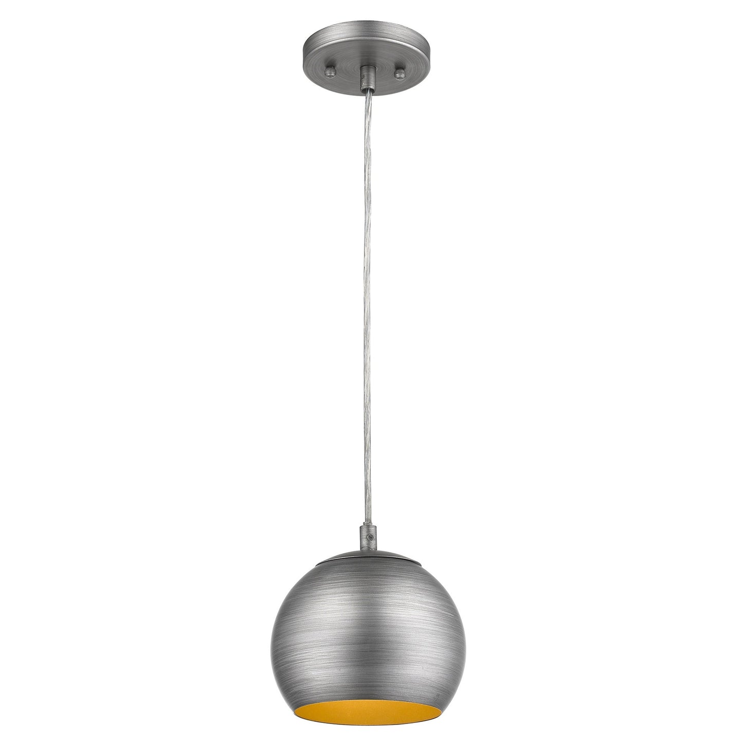 Light Gray & Gold Hanging Dome Light