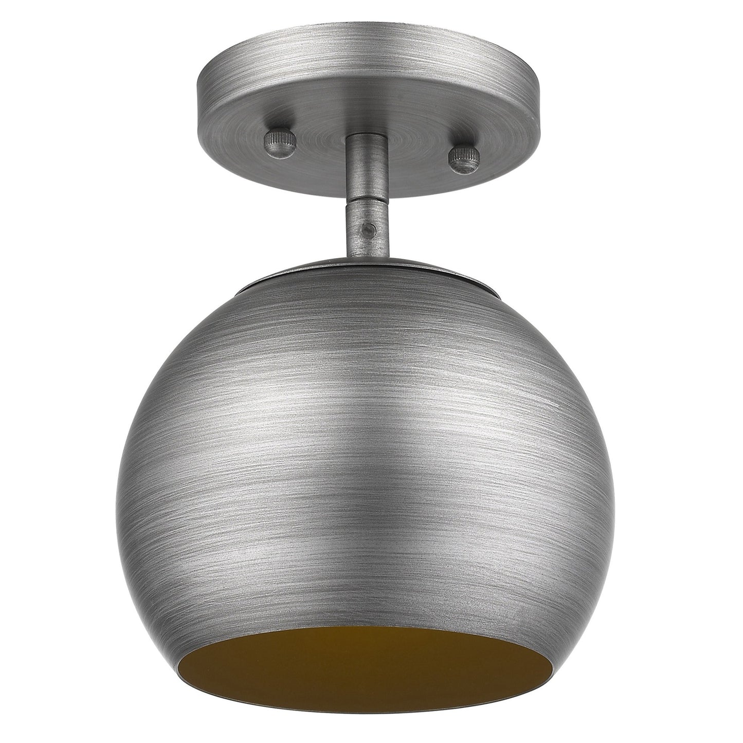Light Gray & Gold Hanging Dome Light