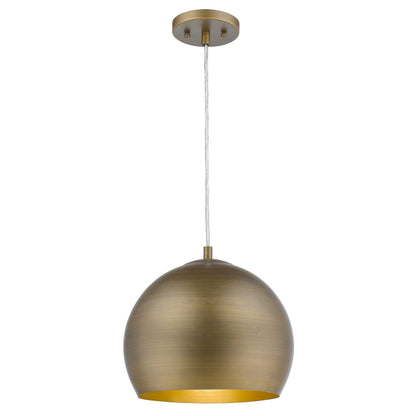 Latitude 1-Light H& Painted Antique Gold Pendant