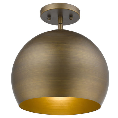 Latitude 1-Light H& Painted Antique Gold Pendant