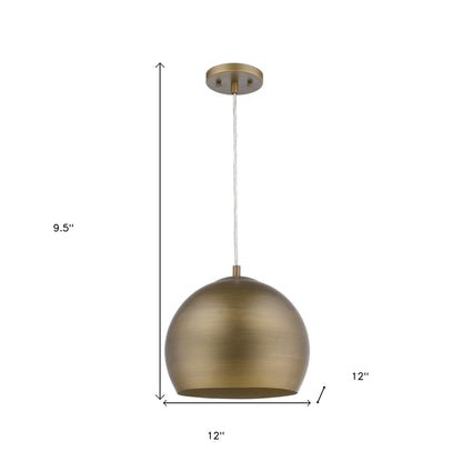 Latitude 1-Light H& Painted Antique Gold Pendant