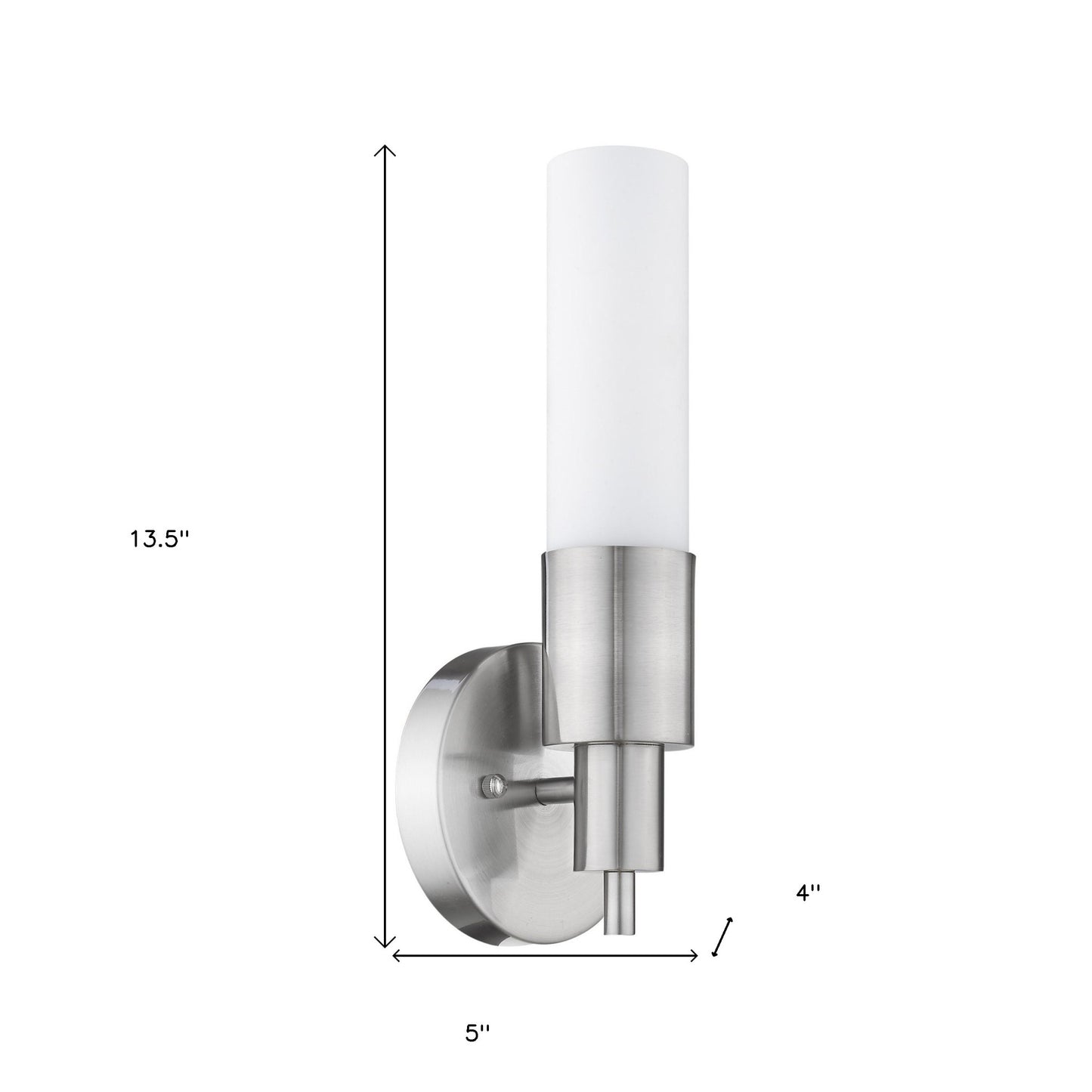 Silver Narrow Wall Light