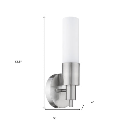 Silver Narrow Wall Light
