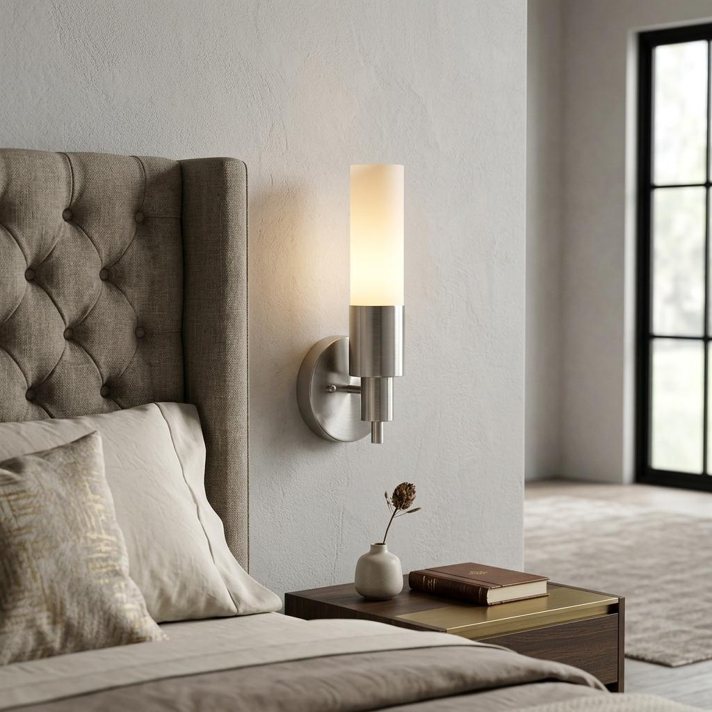 Silver Narrow Wall Light