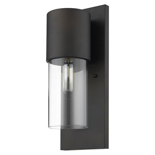 Contemporary Antique Bronze & Glass Wall Light
