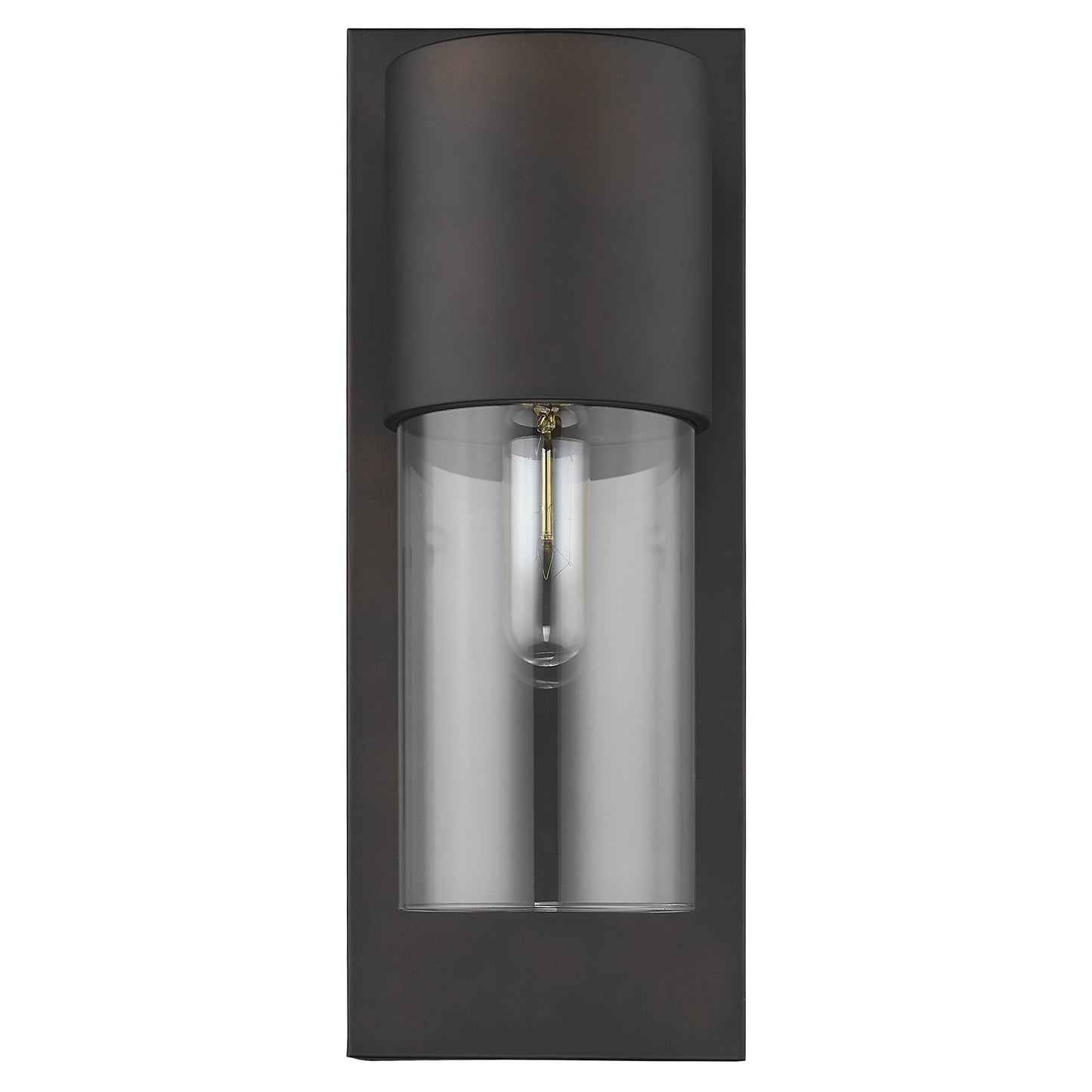 Contemporary Antique Bronze & Glass Wall Light