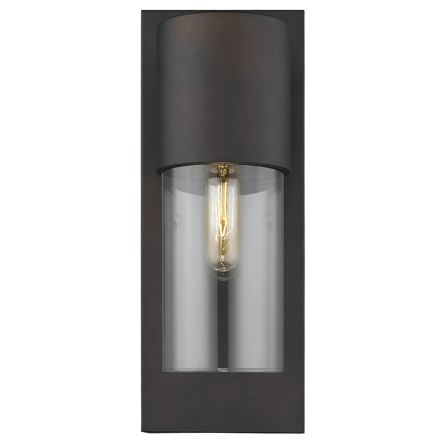 Contemporary Antique Bronze & Glass Wall Light