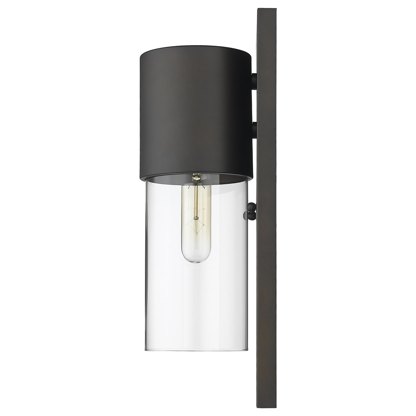 Contemporary Antique Bronze & Glass Wall Light