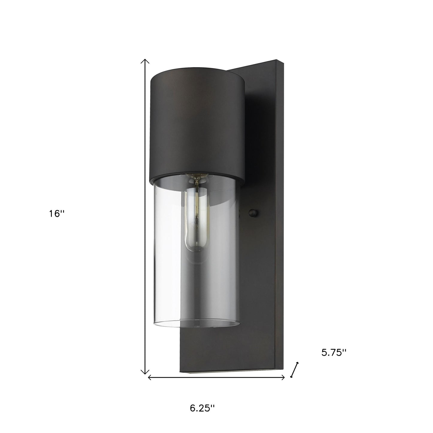 Contemporary Antique Bronze & Glass Wall Light
