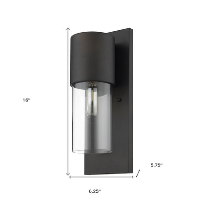 Contemporary Antique Bronze & Glass Wall Light