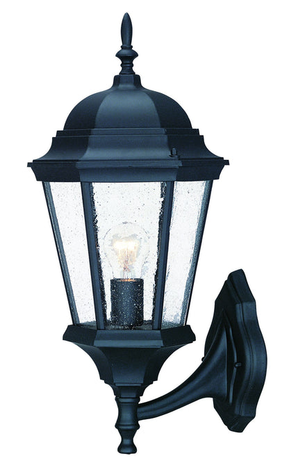 Matte Black Swing Arm Glass Lantern Wall Sconce