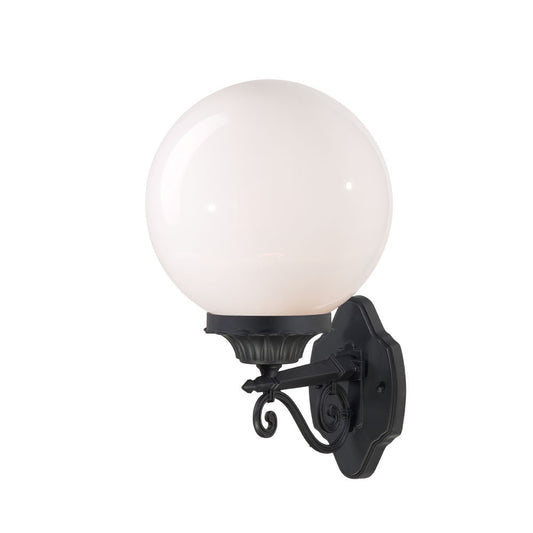 Matte Black Acrylic Globe Wall Sconce