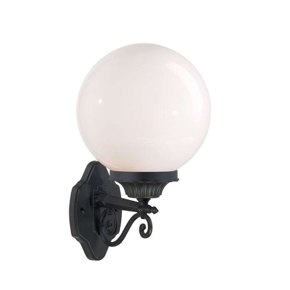 Matte Black Acrylic Globe Wall Sconce