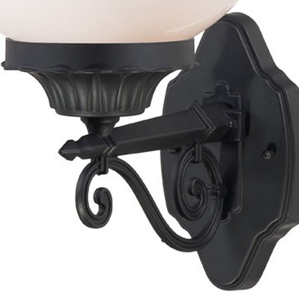 Matte Black Acrylic Globe Wall Sconce