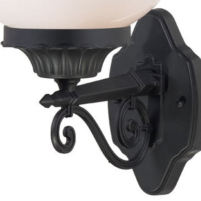 Matte Black Acrylic Globe Wall Sconce