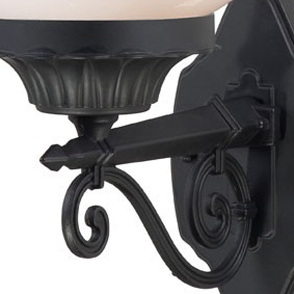 Matte Black Acrylic Globe Wall Sconce
