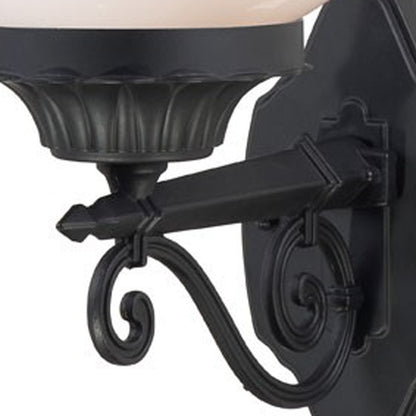 Matte Black Acrylic Globe Wall Sconce