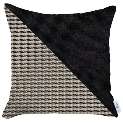 Brown Houndstooth Modern Pillow