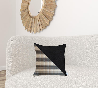 Brown Houndstooth Modern Pillow
