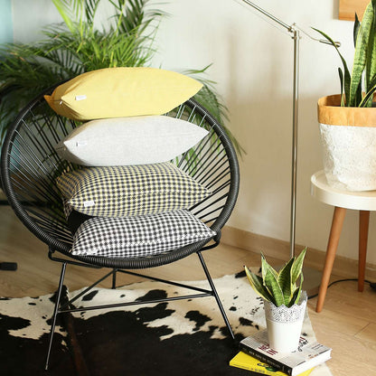 Yellow Modern Textured Pillow