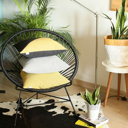 Yellow Modern Textured Pillow