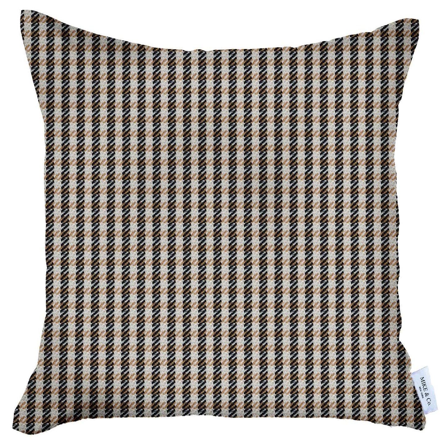 Tan Houndstooth Pattern Pillow