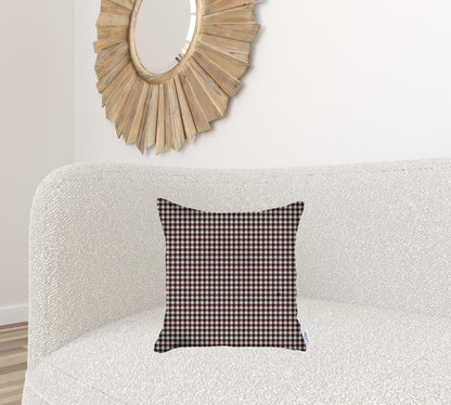 Maroon Red Houndstooth Pattern Pillow