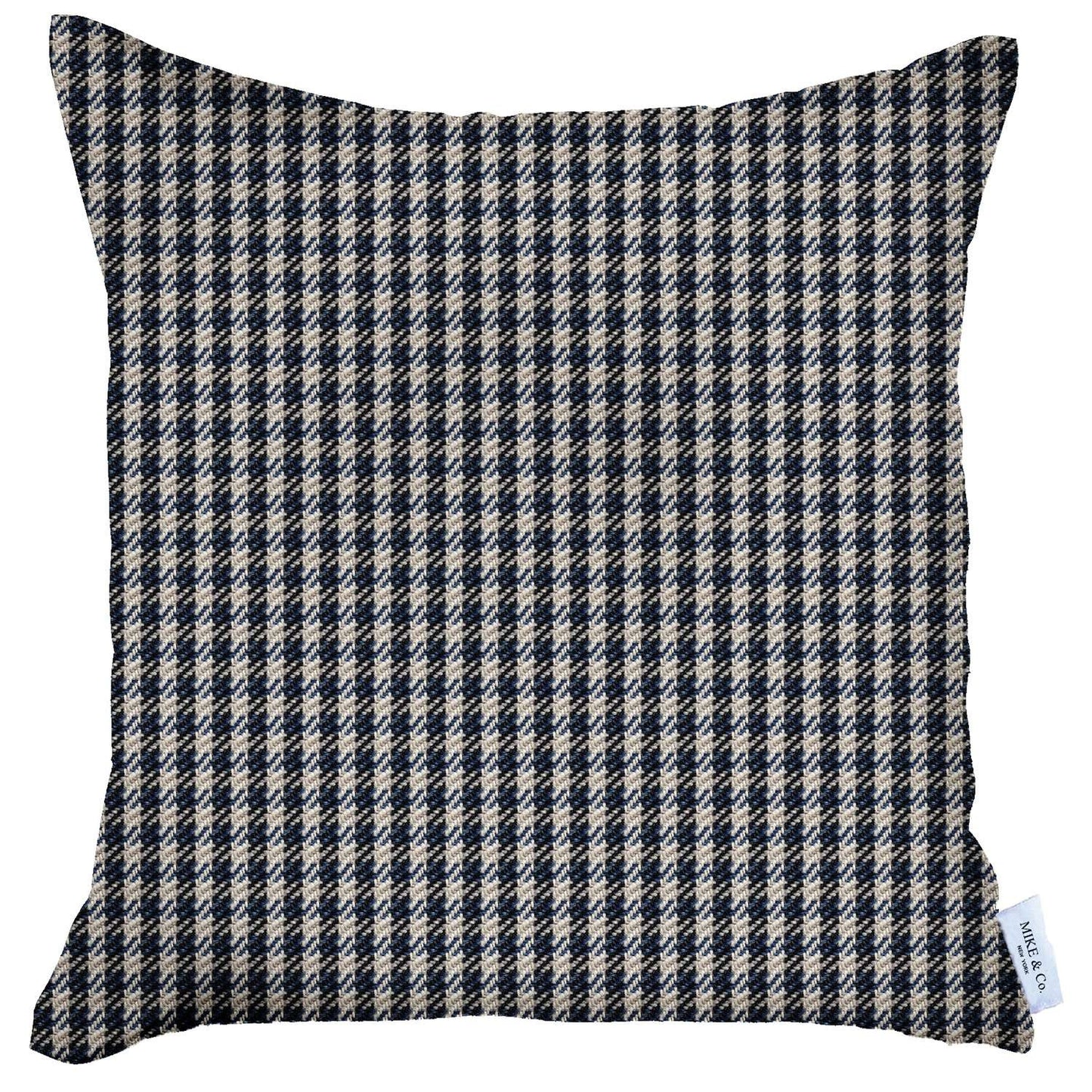Blue Houndstooth Pattern Pillow