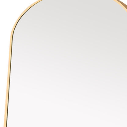 Gold Arch Metal Framed Freestanding Standing Mirror