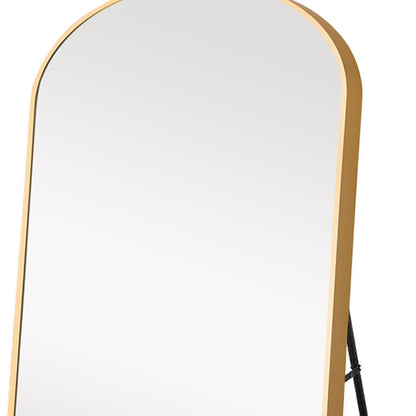 Gold Arch Metal Framed Freestanding Standing Mirror