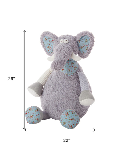 Gray Elephant Pillow