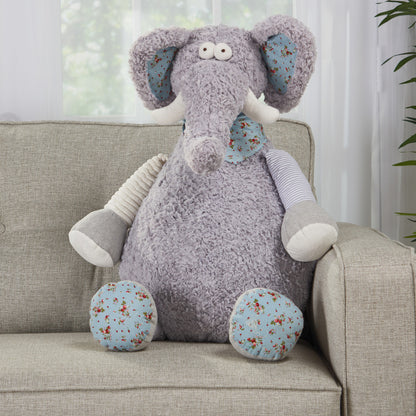 Gray Elephant Pillow