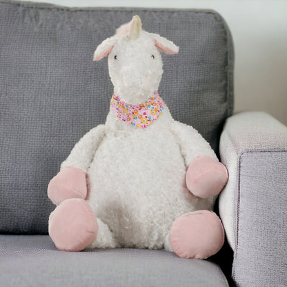 Ivory Unicorn Pillow