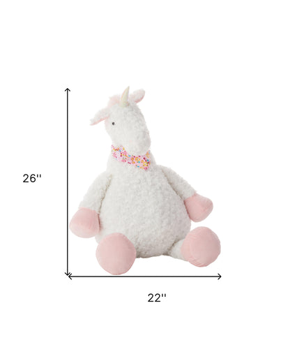 Ivory Unicorn Pillow