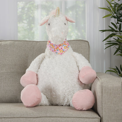 Ivory Unicorn Pillow