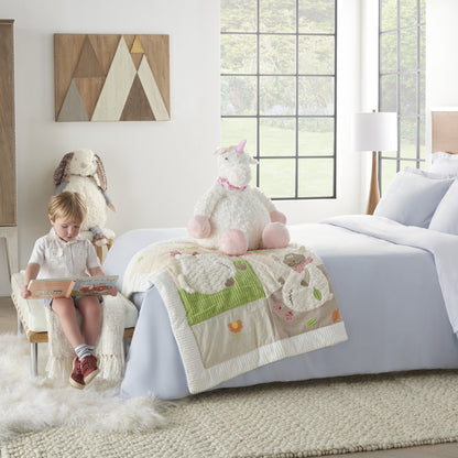 Ivory Unicorn Pillow